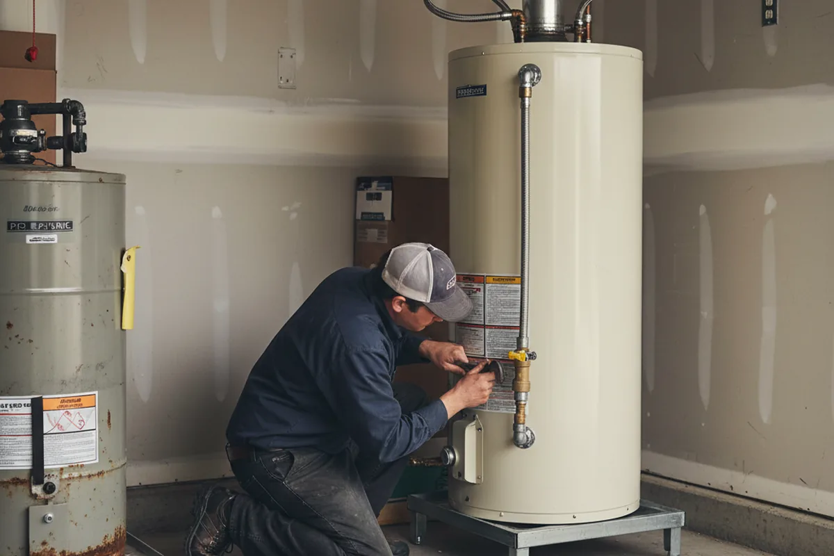 Water heater and shutoff valve replacement in Amado